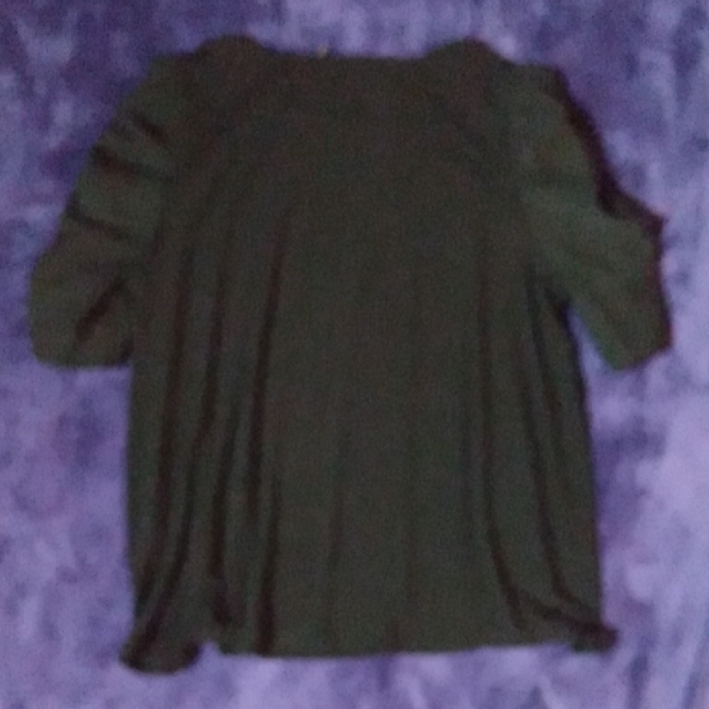 Calvin Klein Black Puff Sleeve Blouse - Picture 5 of 5